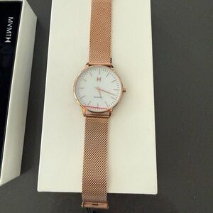 NWT MVMT Boulevard Rose Gold Watch With Mother Of Pearl Face